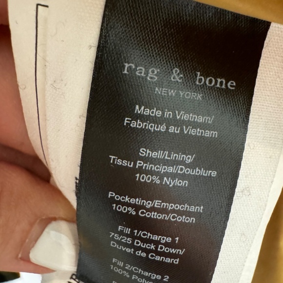 RAG & BONE PADDED DANE JACKET LARGE DARK ARMY GREEN - Picture 4 of 4